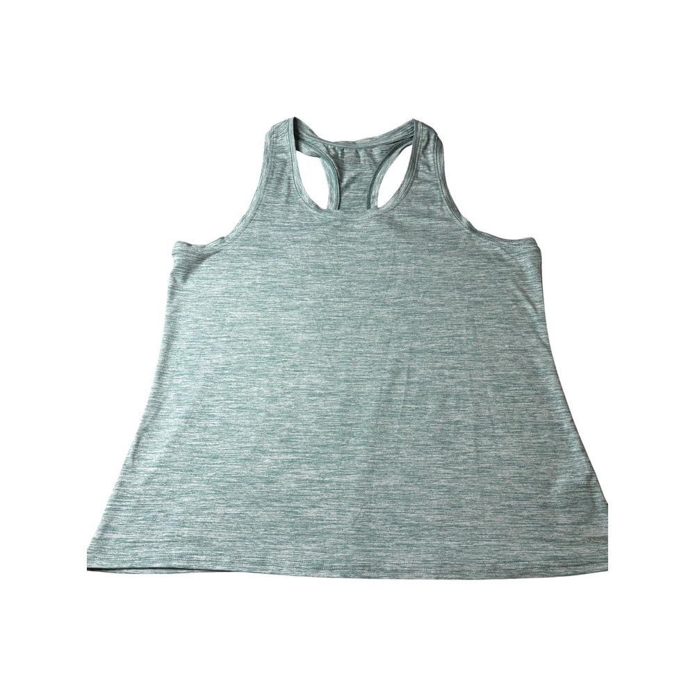 Jockey Sport Women XL Green Space Dye Racerback Activewear Tank Top